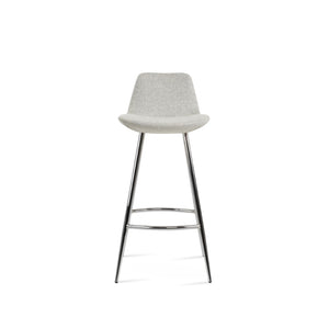 Soho Concept Pera Galata Barstools & Counterstools - Stylish Boucle, Velvet, Nubuck Fabrics | Durable 10-year Warranty Chrome,Silver Steel Tubular Legs Soho-concept-dining-chair-09433
