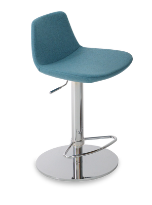 Soho Concept Pera Adjustable Barstools & Counterstools - Luxurious Fabrics, Chrome Base, 10-year Guarantee, Stylish! Turquoise  Soho-concept-dining-chair-09501