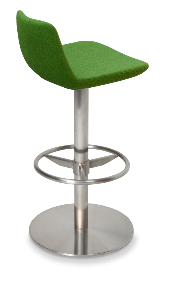 Soho Concept Pera Max Swivel Barstools & Counterstools - Stylish Camira Fabric, Steel Frame, 10-year Guarantee!  Steel Tubular Legs Black ,S.Steel ,Walnut Finish Soho-concept-dining-chair-09545