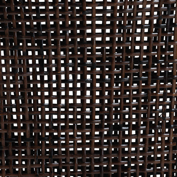 Bali & Pari Petra Handwoven Rattan Wingback Counter Stool with Upholstered Seat
