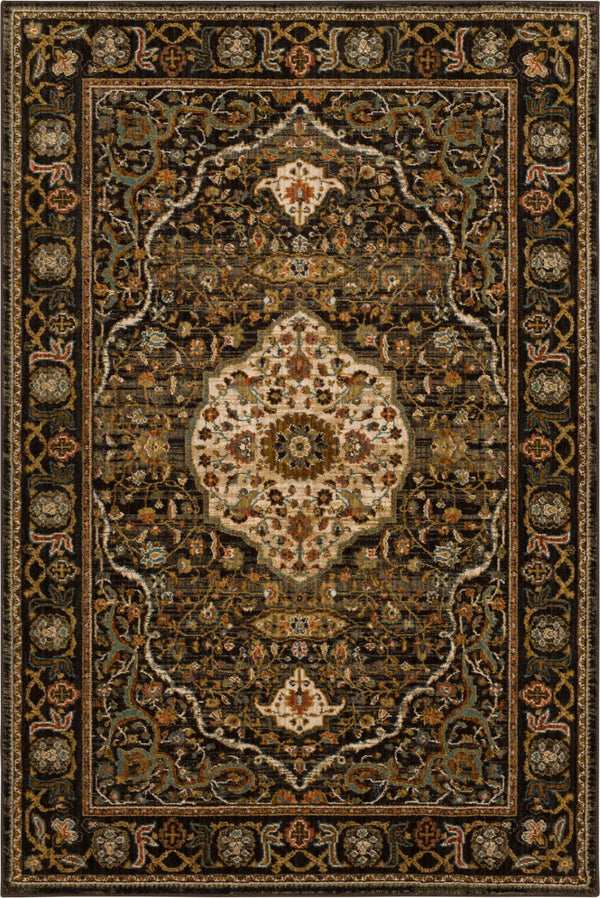 Petra Charcoal 3' 5" x 5' 5" Area Rug Karastan Rugs