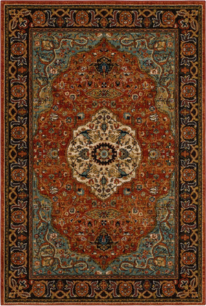 Petra Multi 3' 5" x 5' 5" Area Rug Karastan Rugs