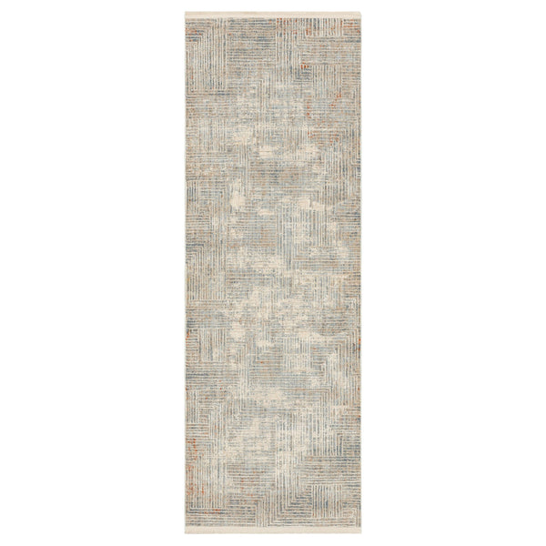 Plaza Dilao Dark Grey Beige 2' 7" x 7' 3" Area Rug Karastan Rugs