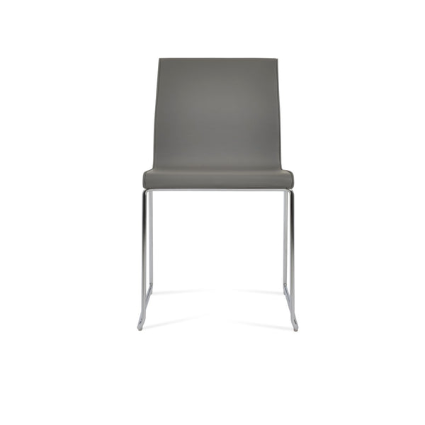 Soho Concept Polo Wire Stackable Dining Chair - Flexible Back, Brass & Beige, Durable Camira Era Fabric, 10 Year Guarantee Chrome,Grey  Soho-concept-dining-chair-05626