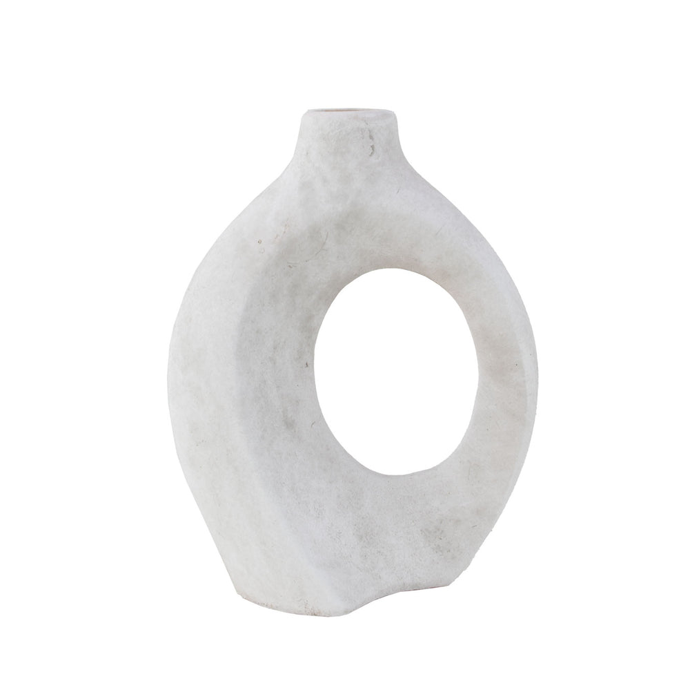 Zeugma Pot Antiqued White Round Clay Planter - Charming 7" Width, Perfect For Home Décor & Plants!   Nw230765-45