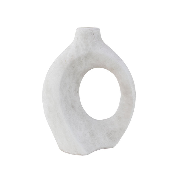 Zeugma Pot Antiqued White Round Clay Planter - Charming 7" Width, Perfect For Home Décor & Plants!   Nw230765-45