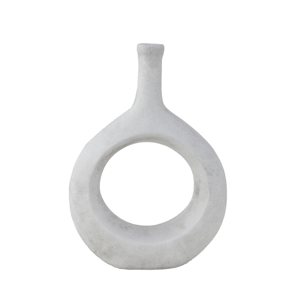 Zeugma Pot Antiqued White Round Clay Planter - Charming 7" Width, Perfect For Home Décor & Plants!   Nw230765-45