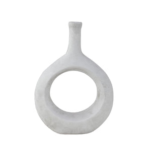 Zeugma Pot Antiqued White Round Clay Planter - Charming 7" Width, Perfect For Home Décor & Plants!   Nw230765-45