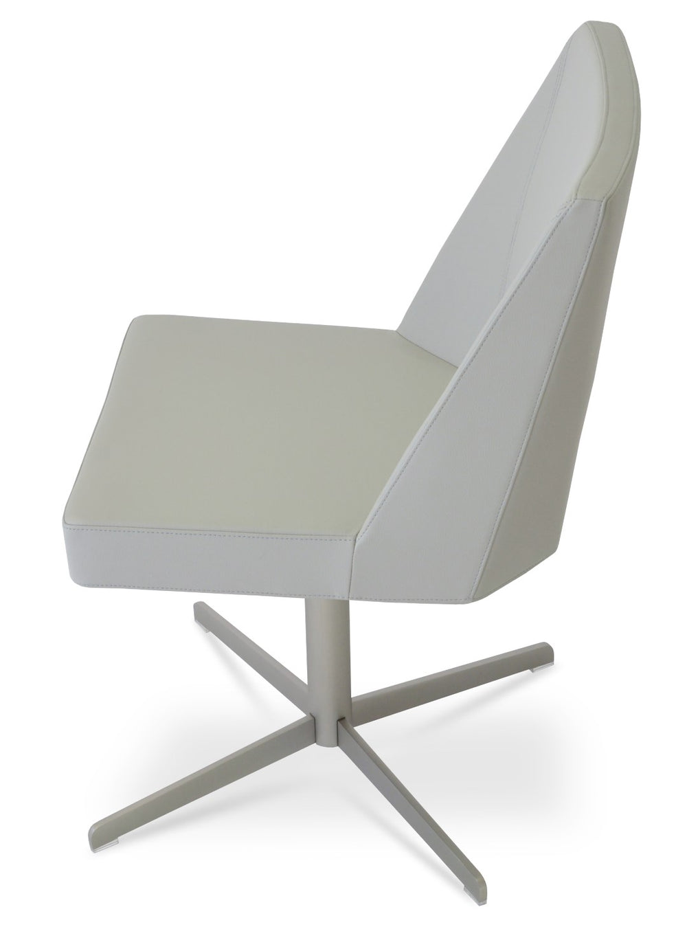 Soho Concept Prisma 4 Star Swivel Dining Chair In Light Grey Camira Era Fabric – 10 Year Guarantee, Stylish Comfort Light Grey  Soho-concept-dining-chair-05689