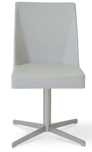 Soho Concept Prisma 4 Star Swivel Dining Chair In Light Grey Camira Era Fabric – 10 Year Guarantee, Stylish Comfort Light Grey  Soho-concept-dining-chair-05689