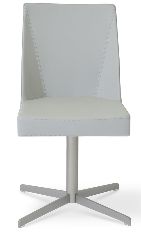 Soho Concept Prisma 4 Star Swivel Dining Chair In Light Grey Camira Era Fabric – 10 Year Guarantee, Stylish Comfort Light Grey  Soho-concept-dining-chair-05689
