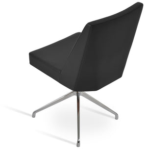 Soho Concept Prisma Spider Swivel Chair - Luxurious Adjustable Dining Chair In Boucle, Velvet, Nubuck Fabrics, 10-year Guarantee Black  Soho-concept-dining-chair-05692