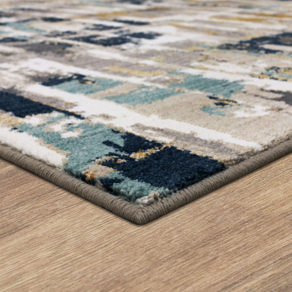 Karastan Rugs Vanguard by Drew & Jonathan Home Provenance Machine Woven Triexta Modern/Contemporary Area Rug Majolica Blue 2' 4" x 7' 10"