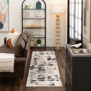 Karastan Rugs Vanguard by Drew & Jonathan Home Provenance Machine Woven Triexta Modern/Contemporary Area Rug Soot 2' 4" x 7' 10"