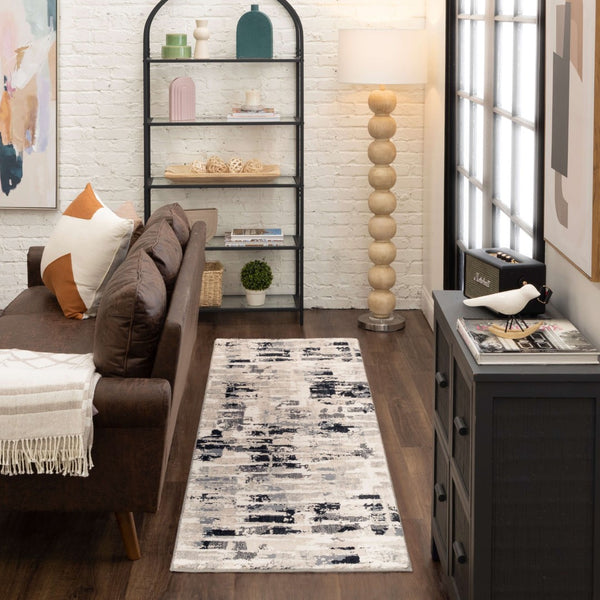 Karastan Rugs Vanguard by Drew & Jonathan Home Provenance Machine Woven Triexta Modern/Contemporary Area Rug Soot 2' 4" x 7' 10"