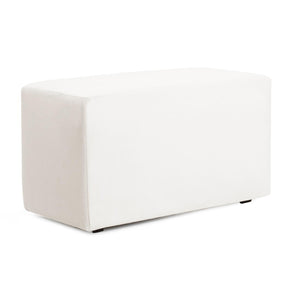 Howard Elliott Axis Ottoman - Stylish Modular Design With Durable Marine Vinyl Cover For Outdoor Elegance & Comfort White 100% Polyurethane Q130-944-howard-elliott