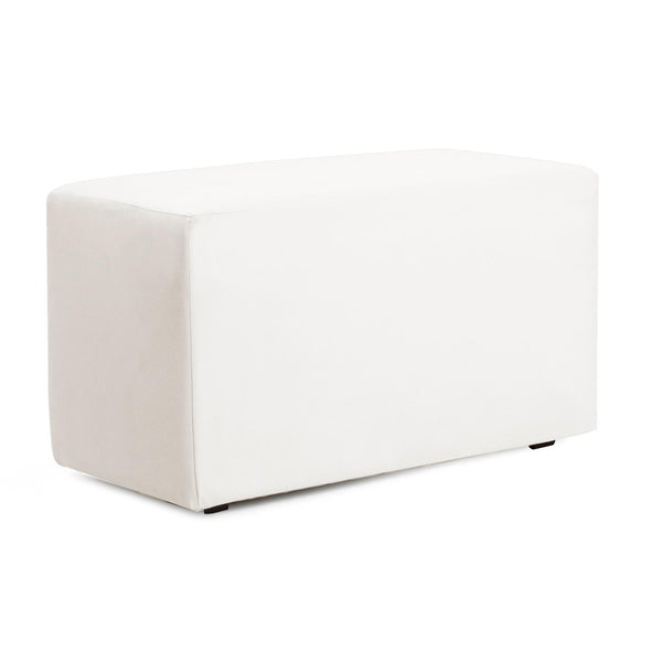 Howard Elliott Axis Ottoman - Stylish Modular Design With Durable Marine Vinyl Cover For Outdoor Elegance & Comfort White 100% Polyurethane Q130-944-howard-elliott