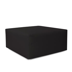 Howard Elliott Outdoor Patio 36 Ottoman - Premium Weather-resistant Seating For Your Porch Or Garden Gatherings Black 100% Pvc ,Fabric Backing 100% Polyester Q133-064-howard-elliott