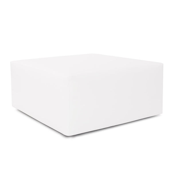 Howard Elliott Axis Ottoman - Stylish Modular Design With Durable Marine Vinyl Cover For Outdoor Elegance & Comfort White 100% Pvc ,Fabric Backing 100% Polyester Q133-944-howard-elliott