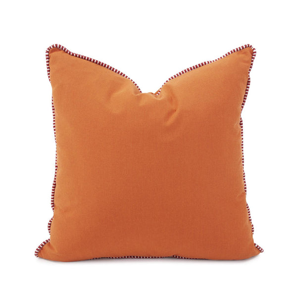 Howard Elliott 20 X 20 Outdoor Pillow With Designer Trim - Durable Sunbrella Fabric For Stylish Comfort Anywhere Orange 100% Sunbrella Acrylic Q2-297c-howard-elliott
