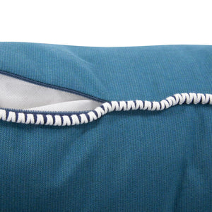 Howard Elliott 20 X 20 Outdoor Pillow With Designer Trim - Durable Sunbrella Fabric For Stylish Comfort Anywhere Blue 100% Sunbrella Acrylic Q2-298c-howard-elliott