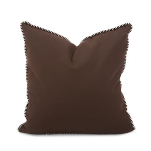Howard Elliott 20 X 20 Outdoor Pillow With Designer Trim - Durable Sunbrella Fabric For Stylish Comfort Anywhere Brown 100% Sunbrella Acrylic Q2-462c-howard-elliott