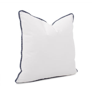 Howard Elliott 20 X 20 Outdoor Pillow With Designer Trim - Durable Sunbrella Fabric For Stylish Comfort Anywhere White 100% Sunbrella Acrylic Q2-467c-howard-elliott