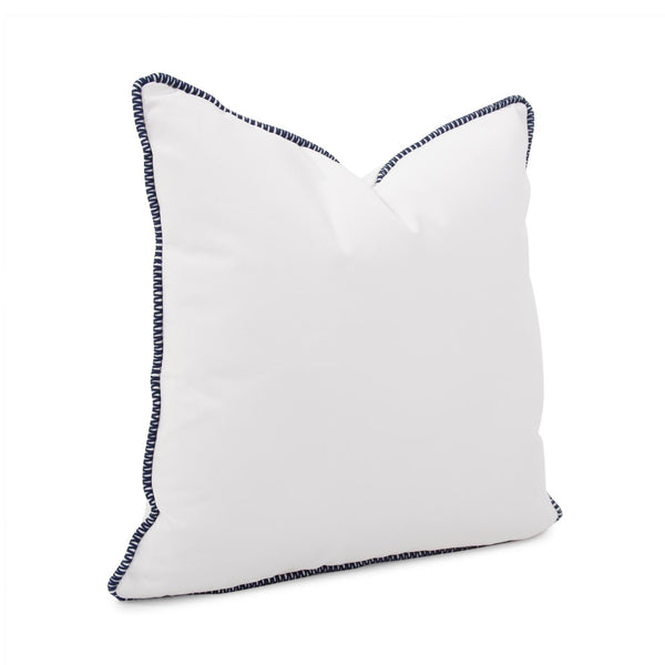 Howard Elliott 20 X 20 Outdoor Pillow With Designer Trim - Durable Sunbrella Fabric For Stylish Comfort Anywhere White 100% Sunbrella Acrylic Q2-467c-howard-elliott