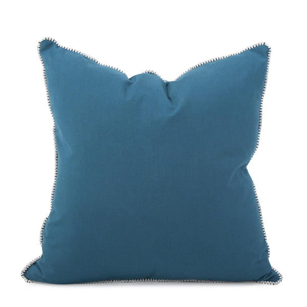 Howard Elliott 20 X 20 Outdoor Pillow With Designer Trim - Durable Sunbrella Fabric For Stylish Comfort Anywhere Blue 100% Sunbrella Acrylic Q3-298c-howard-elliott