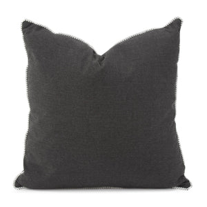 Howard Elliott 20 X 20 Outdoor Pillow With Designer Trim - Durable Sunbrella Fabric For Stylish Comfort Anywhere Gray 100% Sunbrella Acrylic Q3-460c-howard-elliott