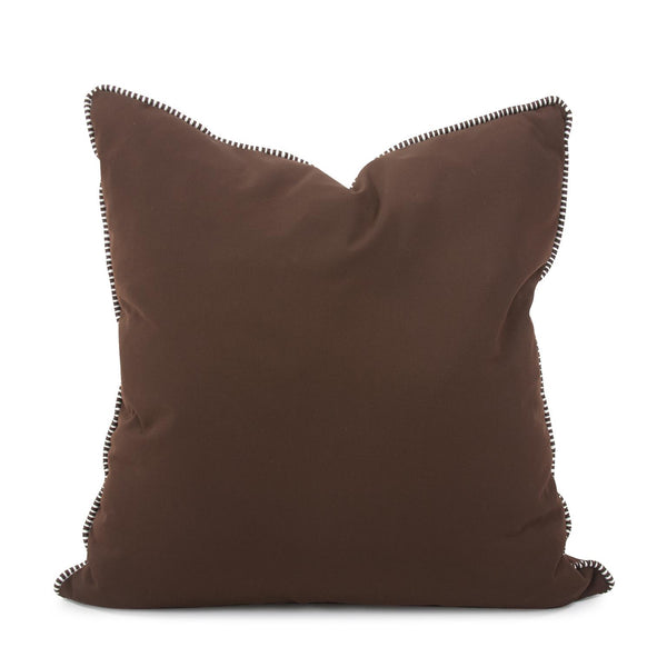 Howard Elliott 20 X 20 Outdoor Pillow With Designer Trim - Durable Sunbrella Fabric For Stylish Comfort Anywhere Brown 100% Sunbrella Acrylic Q3-462c-howard-elliott