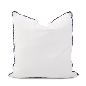 Howard Elliott 20 X 20 Outdoor Pillow With Designer Trim - Durable Sunbrella Fabric For Stylish Comfort Anywhere White 100% Sunbrella Acrylic Q3-467c-howard-elliott