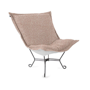 Howard Elliott Patio Scroll Puff Chair - Versatile Indoor-outdoor Seating With Durable Metal Frame And Soft Fabric Pink 93% Rolefin,7% Pes Q500-1335-howard-elliott