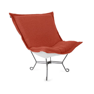 Howard Elliott Patio Scroll Puff Chair - Versatile Indoor-outdoor Seating With Durable Metal Frame And Soft Fabric Orange 93% Rolefin,7% Pes Q500-1338-howard-elliott
