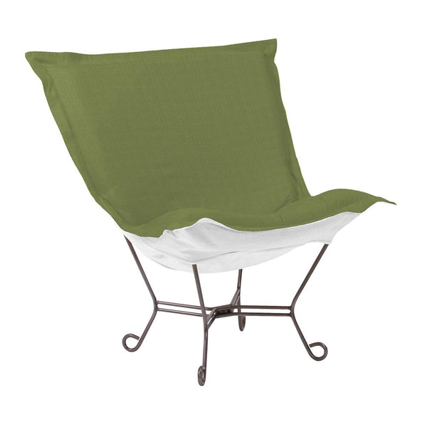 Howard Elliott Patio Puff Chair For Outdoor Relaxation – Durable Fabric, Stylish Design, Perfect For Summer Fun Green 100% Sunbrella Acrylic Q500-299-howard-elliott