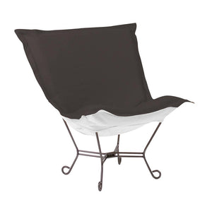 Howard Elliott Patio Puff Chair For Outdoor Relaxation – Durable Fabric, Stylish Design, Perfect For Summer Fun Gray 100% Sunbrella Acrylic Q500-460-howard-elliott