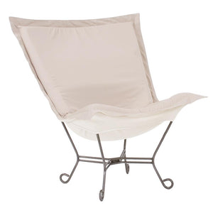 Howard Elliott Patio Puff Chair For Outdoor Relaxation – Durable Fabric, Stylish Design, Perfect For Summer Fun Brown 100% Sunbrella Acrylic Q500-463-howard-elliott