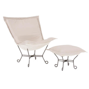 Howard Elliott Patio Puff Chair For Outdoor Relaxation – Durable Fabric, Stylish Design, Perfect For Summer Fun Brown 100% Sunbrella Acrylic Q500-463-howard-elliott