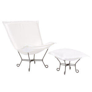 Howard Elliott Patio Puff Chair For Outdoor Relaxation – Durable Fabric, Stylish Design, Perfect For Summer Fun Brown 100% Sunbrella Acrylic Q500-467-howard-elliott