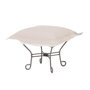 Howard Elliott Scroll Puff Ottoman – Luxurious Comfort With Removable Covers, Perfect For Any Stylish Living Space Brown 100% Sunbrella Acrylic Q510-463-howard-elliott