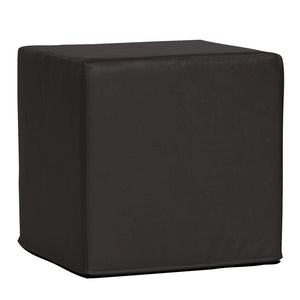 Howard Elliott No Tip Block Atlantis Black - Lightweight, Sturdy Foam Ottoman With Marine Grade Faux Leather Cover Black 100% Pvc ,Fabric Backing 100% Polyester Q850-064-howard-elliott