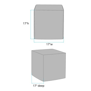 Howard Elliott No Tip Block Atlantis Black - Lightweight, Sturdy Foam Ottoman With Marine Grade Faux Leather Cover Black 100% Pvc ,Fabric Backing 100% Polyester Q850-064-howard-elliott