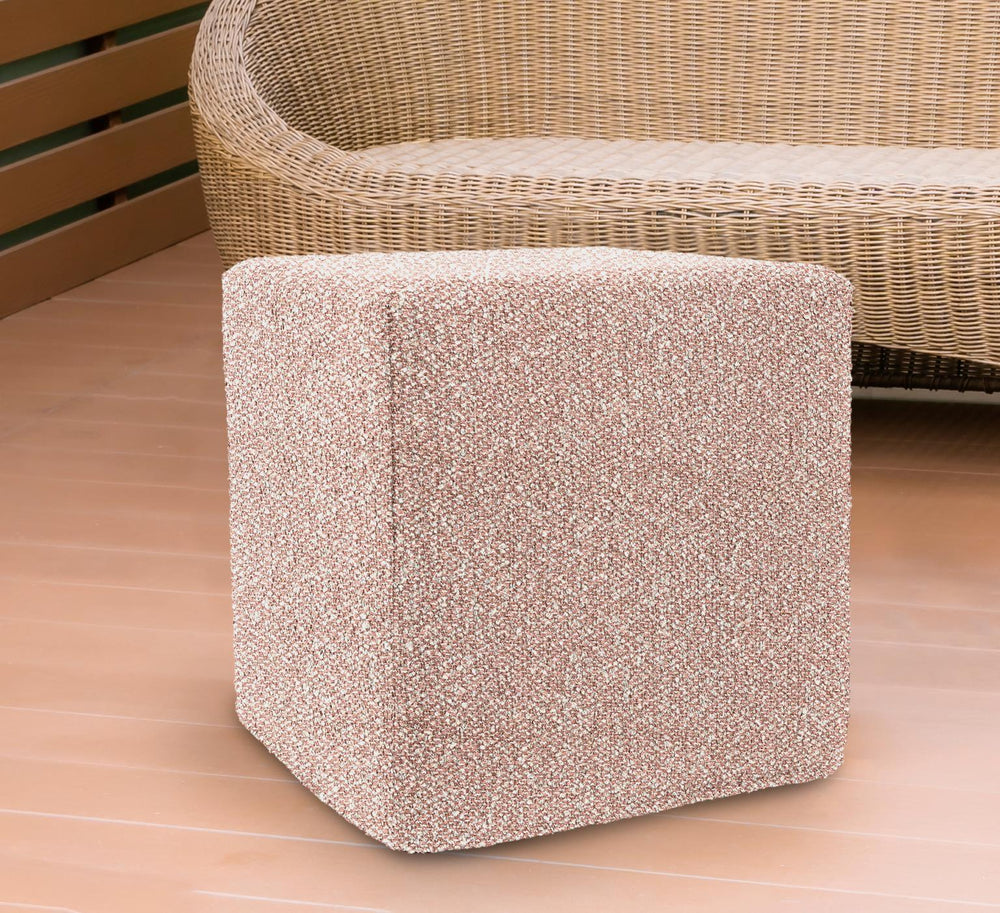 Howard Elliott Patio No Tip Block Foam Ottoman – Versatile Indoor/Outdoor Seating With Durable Alicante Fabric Cover Pink 93% Rolefin,7% Pes Q850-1335-howard-elliott