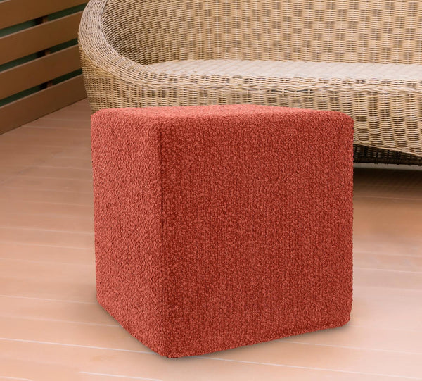 Howard Elliott Patio No Tip Block Foam Ottoman – Versatile Indoor/Outdoor Seating With Durable Alicante Fabric Cover Orange 93% Rolefin,7% Pes Q850-1338-howard-elliott