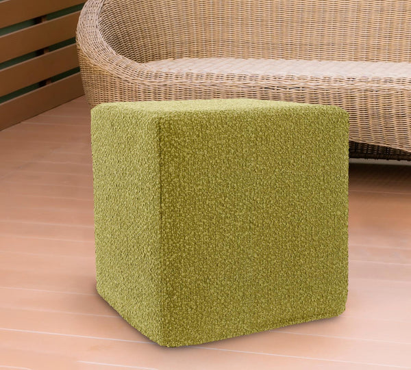 Howard Elliott Patio No Tip Block Foam Ottoman – Versatile Indoor/Outdoor Seating With Durable Alicante Fabric Cover Green 93% Rolefin,7% Pes Q850-1340-howard-elliott