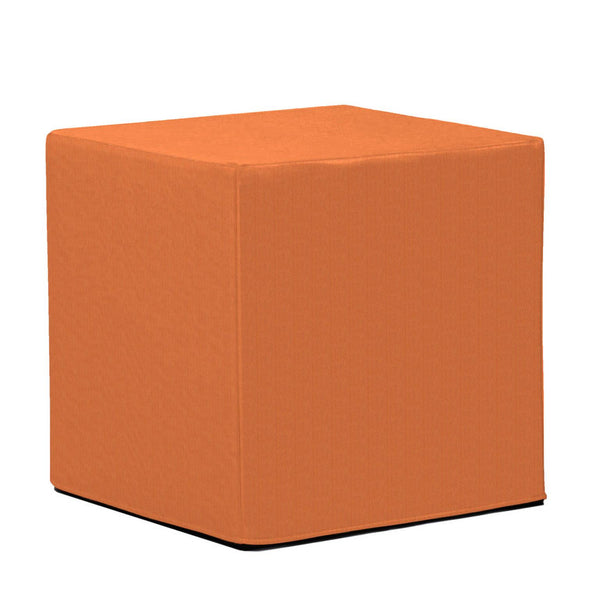 Howard Elliott No Tip Block Lightweight Foam Ottoman With Durable Sunbrella Cover For Indoor And Outdoor Use Orange 100% Sunbrella Acrylic Q850-297-howard-elliott