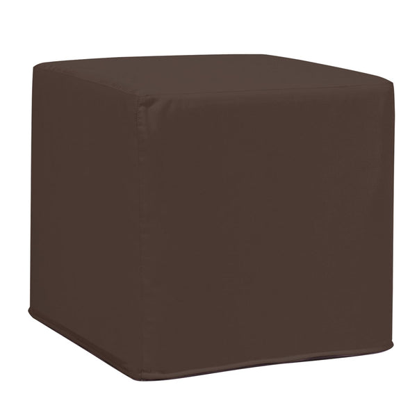 Howard Elliott No Tip Block Lightweight Foam Ottoman With Durable Sunbrella Cover For Indoor And Outdoor Use Brown 100% Sunbrella Acrylic Q850-462-howard-elliott