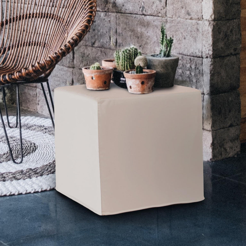 Howard Elliott No Tip Block Lightweight Foam Ottoman With Durable Sunbrella Cover For Indoor And Outdoor Use Brown 100% Sunbrella Acrylic Q850-463-howard-elliott