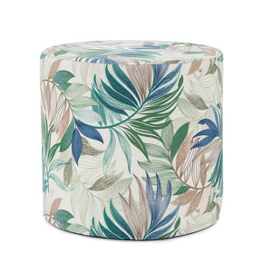 Howard Elliott Patio No-tip Cylinder Short – Versatile Foam Ottoman For Indoor And Outdoor Comfort And Style Blue 100% Polyester Q851-1274-howard-elliott