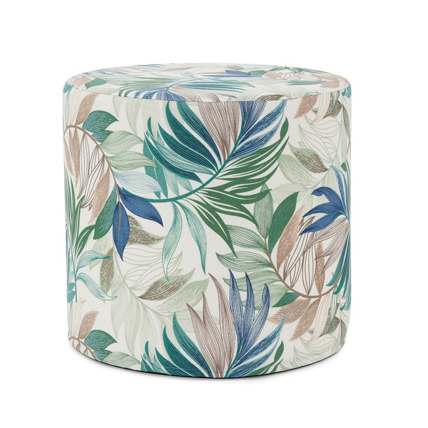 Howard Elliott Patio No-tip Cylinder Short – Versatile Foam Ottoman For Indoor And Outdoor Comfort And Style Blue 100% Polyester Q851-1274-howard-elliott